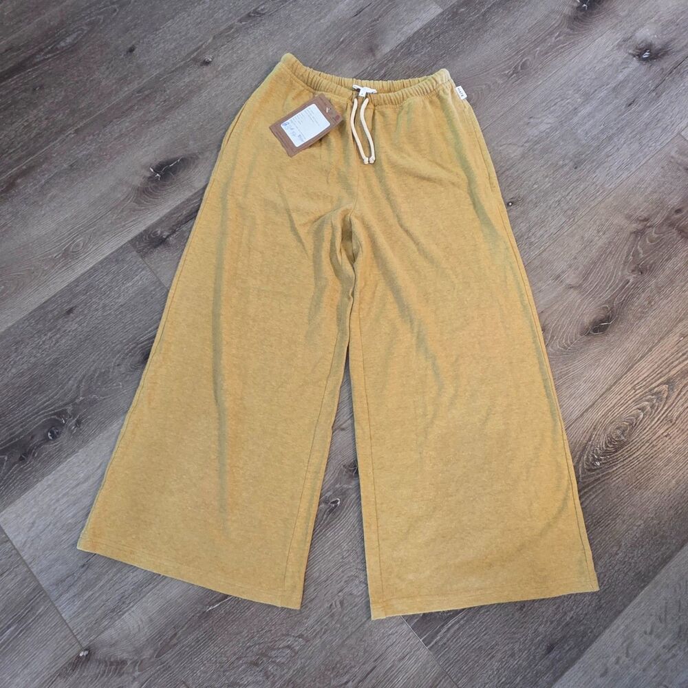 MATE THE LABEL WOMEN'S REGERNATIVE COTTON HEMP PANTS FLAX Size S NWT - Picture 1 of 5